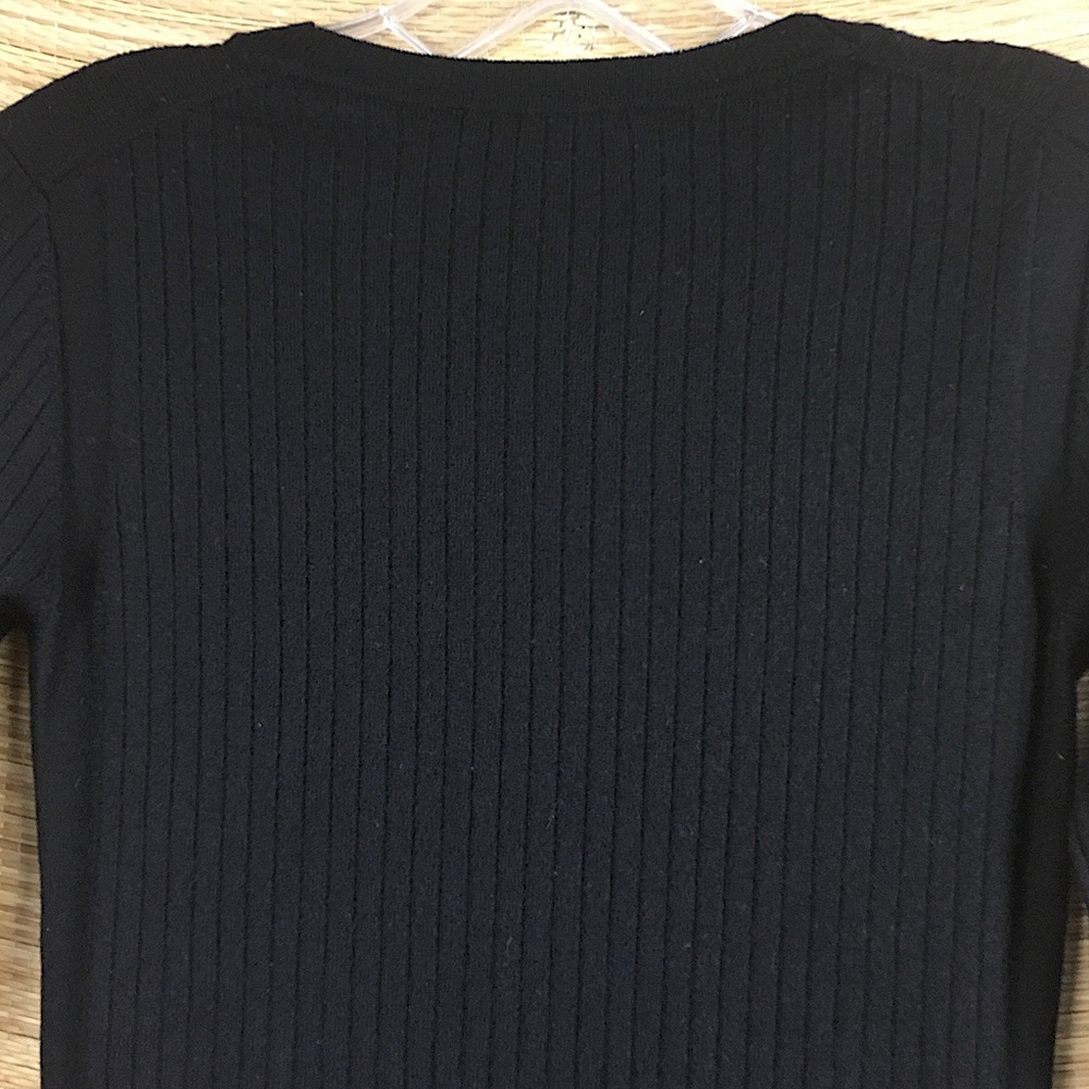 Everlane Luxe Black Wool Bland Ribbed Long Sleeve Dress Size XS - Picture 9 of 11